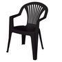 Voir la diapositive 3 : ARETA Lot de 4 fauteuils de jardin - Résine - Gris anthracite - LIDO