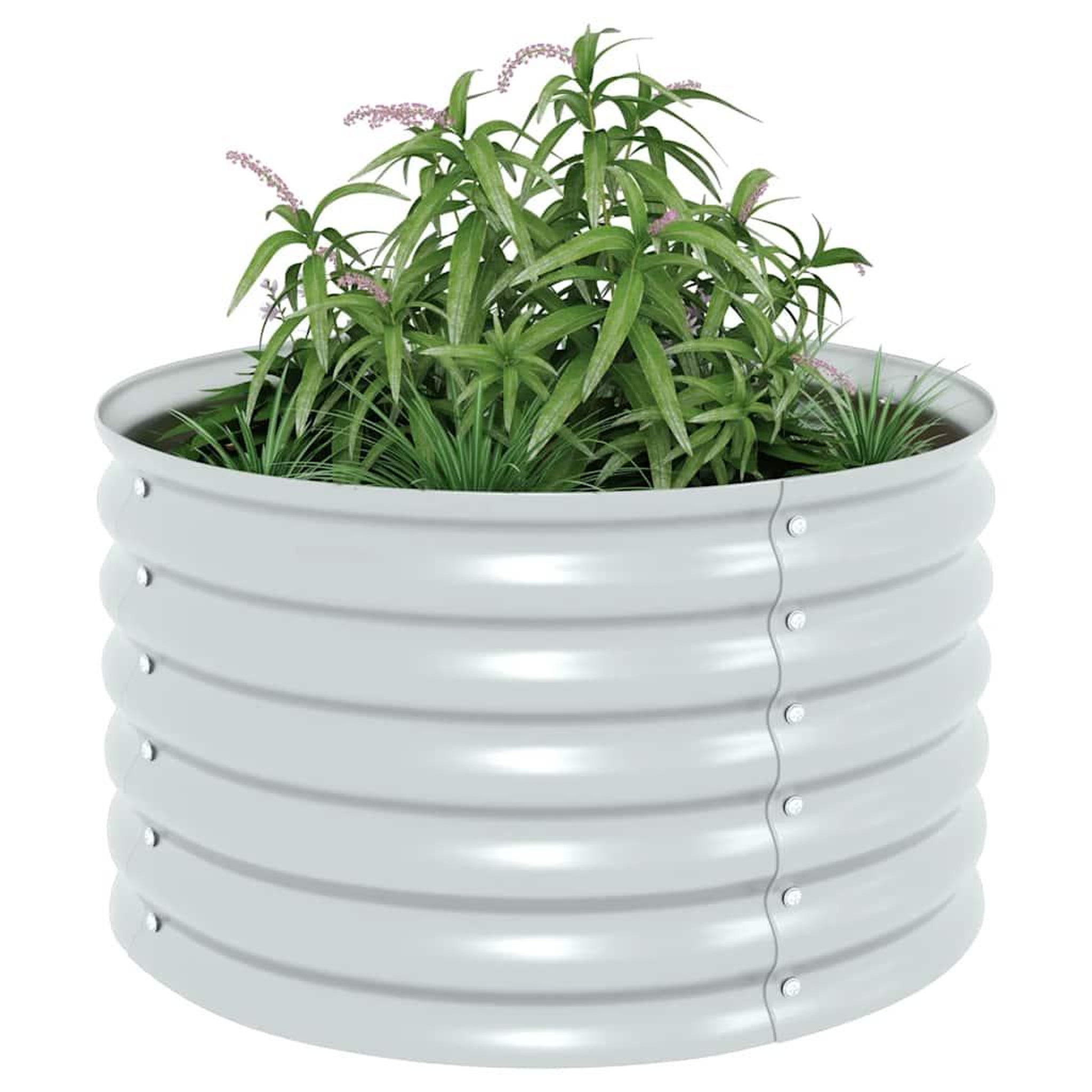 Voir la diapositive 4 : VIDAXL Lit sureleve de jardin 80x80x44 cm Acier galvanise Argente