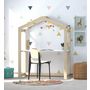 Voir la diapositive 2 : Bureau cabane enfant YOYO naturel et blanc 