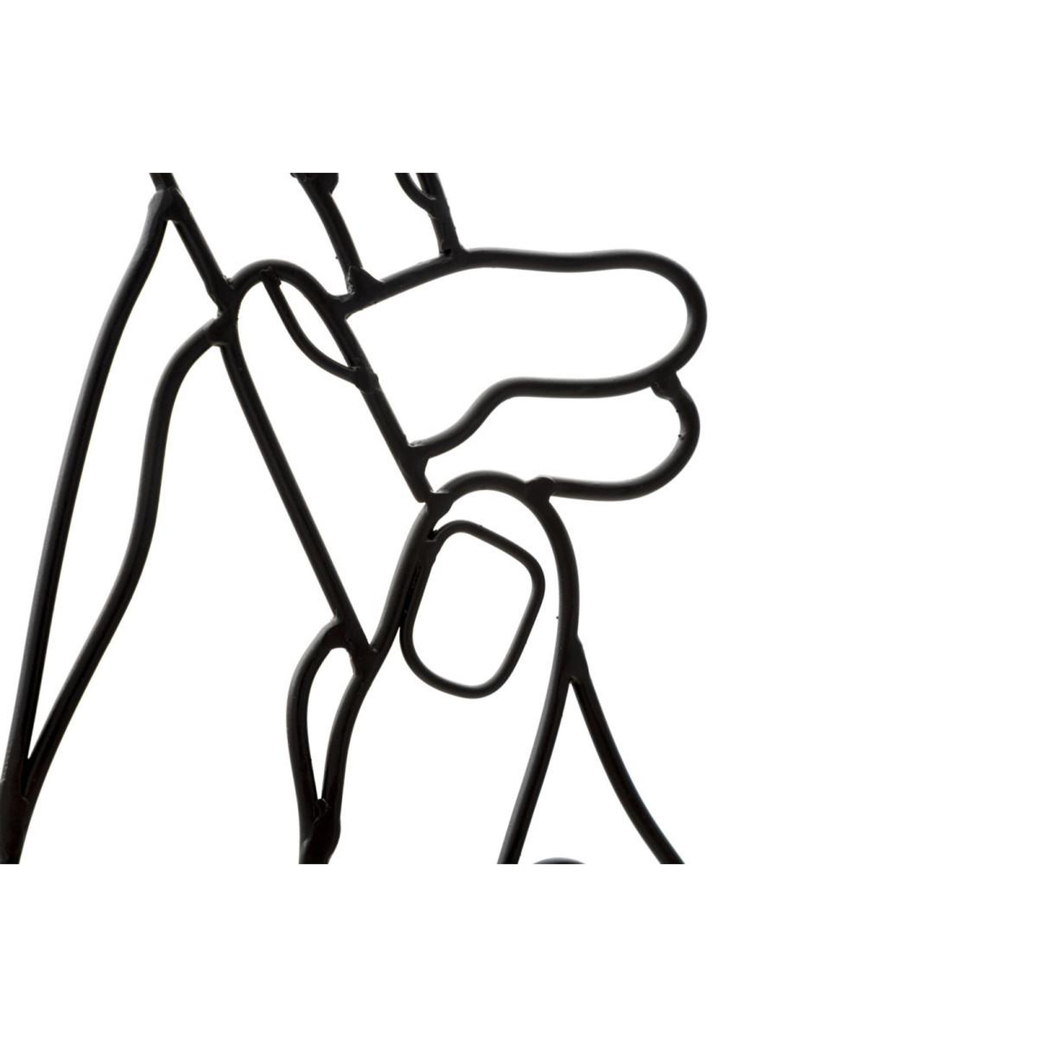 Voir la diapositive 3 : Paris Prix Déco murale encadrée en métal  2 mains  55cm noir