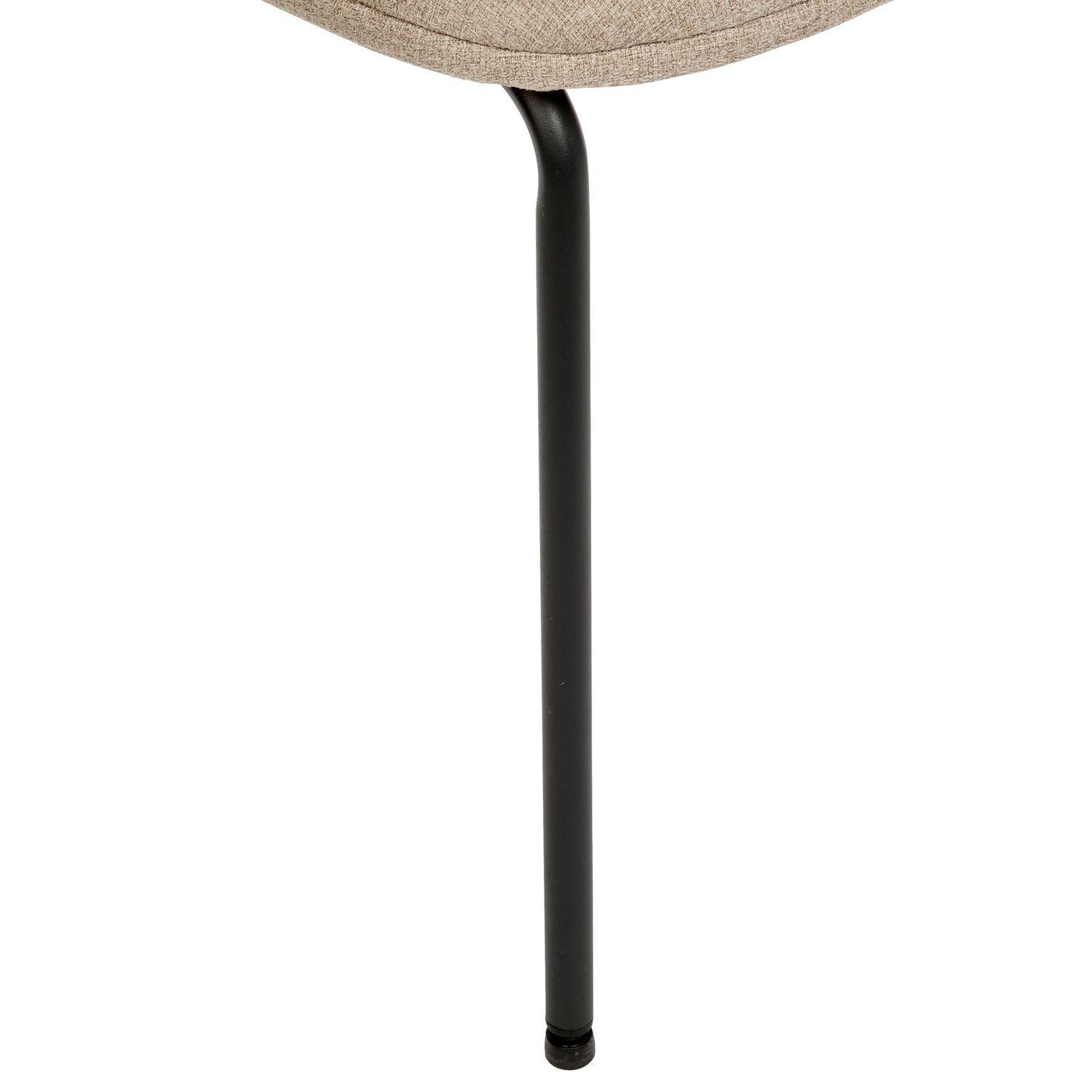 Voir la diapositive 4 : TOILINUX Lot de 4 chaises en tissu et pieds métal neora