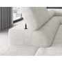 Voir la diapositive 4 : BEST MOBILIER Elisa - canapé d'angle gauche 5 places convertible avec coffre et têtières réglables en tissu bouclette