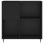 Voir la diapositive 4 : VIDAXL Armoire a disques noir 84,5x38x89 cm bois d'ingenierie
