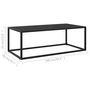 Voir la diapositive 6 : VIDAXL Table basse Noir avec verre noir 100x50x35 cm
