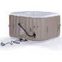 Voir la diapositive 3 : Habitat et Jardin SPA GONFLABLE MONAC EN PVC - 6 PLACES - TAUPE/CREME