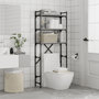 Voir la diapositive 4 : VIDAXL Etagere de lave-linge sonoma gris 67x25x163 cm bois ingenierie