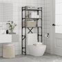 Voir la diapositive 4 : VIDAXL Etagere de lave-linge sonoma gris 67x25x163 cm bois ingenierie
