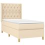 Voir la diapositive 4 : VIDAXL Sommier a lattes de lit matelas et LED Creme 80x200cm Tissu