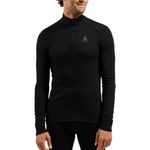 ODLO Haut Thermique manches longues  1/2 ZIP ODLO Turtle. Coloris disponibles : Noir