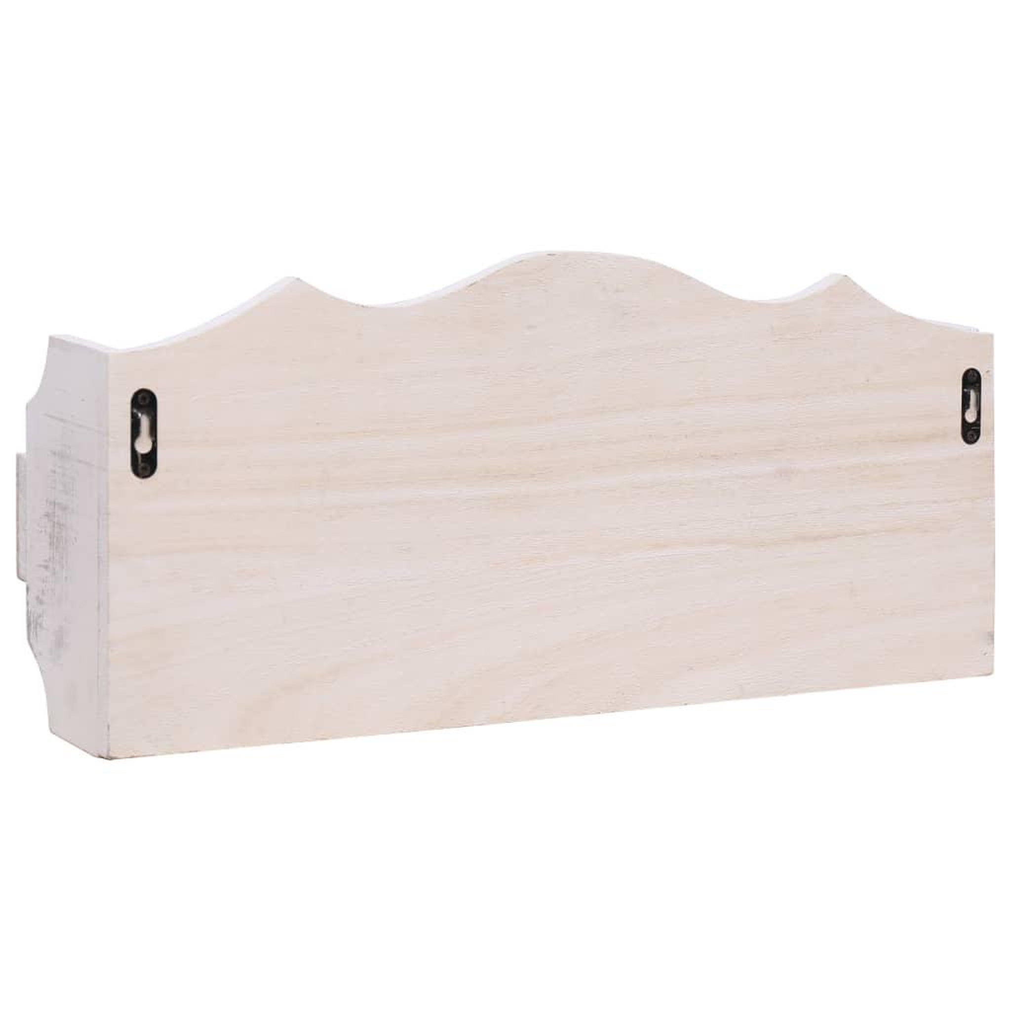 Voir la diapositive 4 : VIDAXL Porte-manteau mural Blanc 50x10x23 cm Bois
