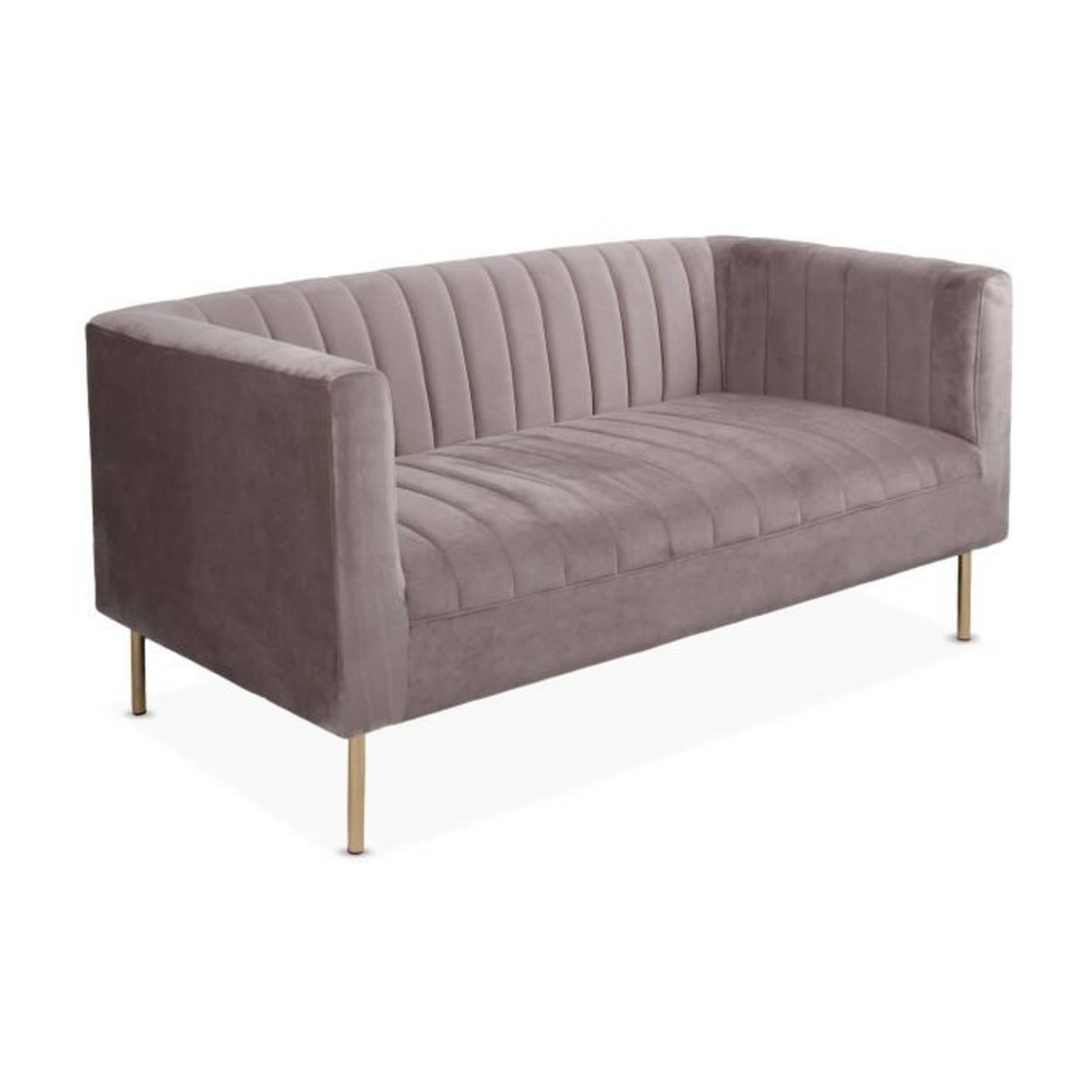 Paris Prix Canapé 2 Places Velours  Taylor  150cm Gris