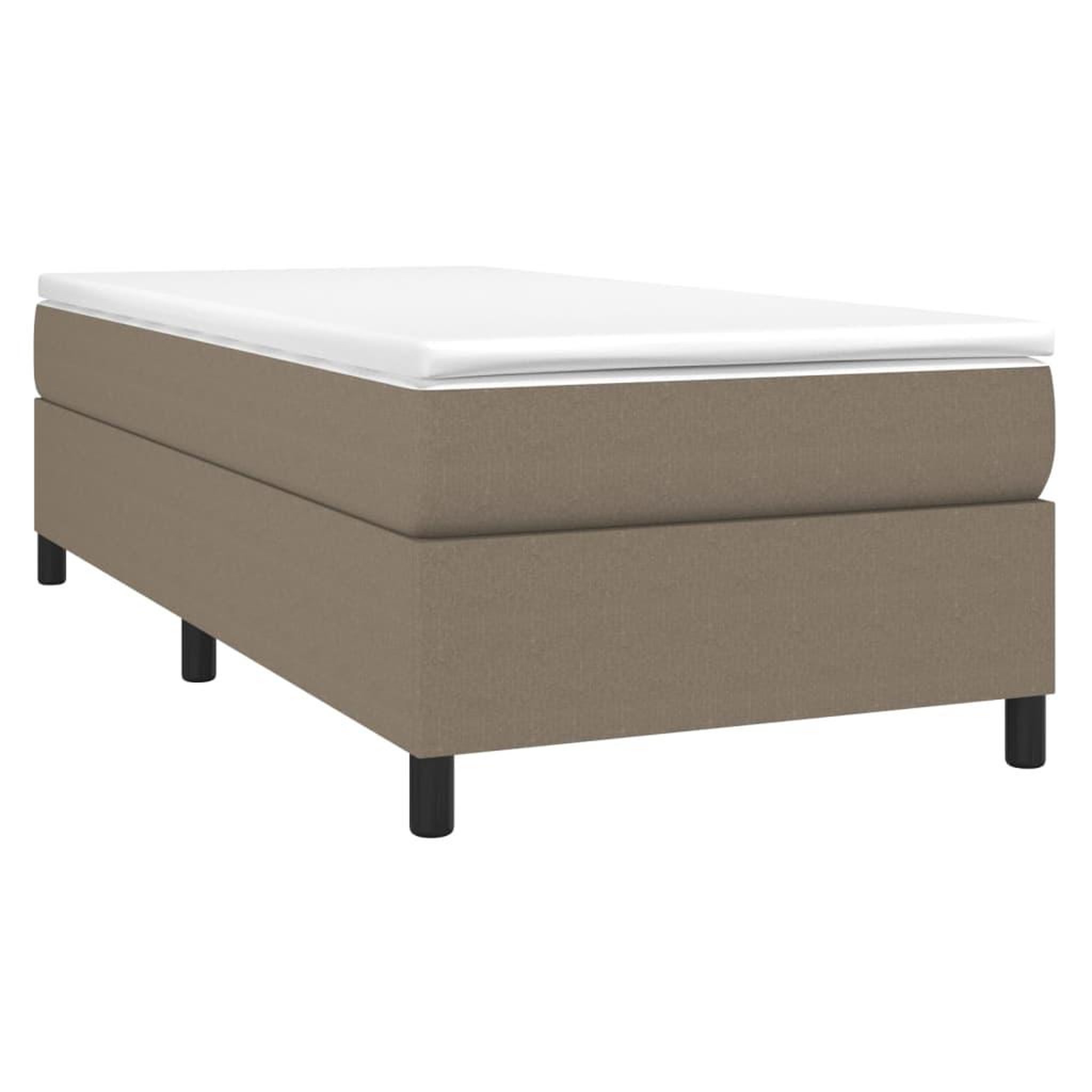 Voir la diapositive 3 : VIDAXL Cadre de lit sans matelas taupe 100x200 cm tissu
