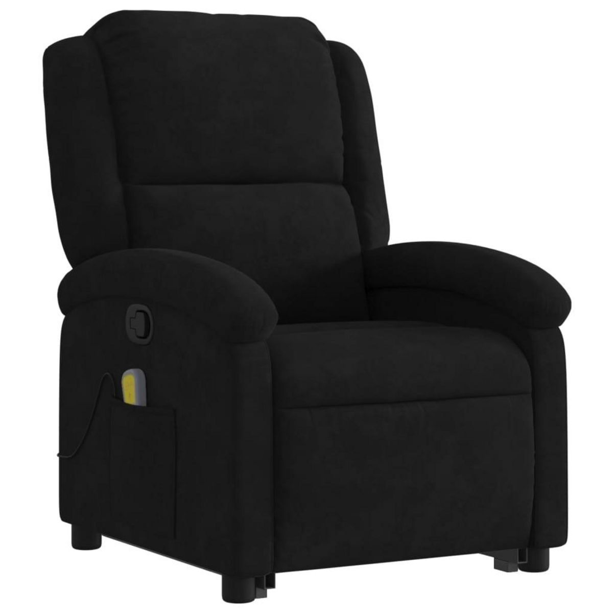 VIDAXL Fauteuil de massage inclinable Noir Velours