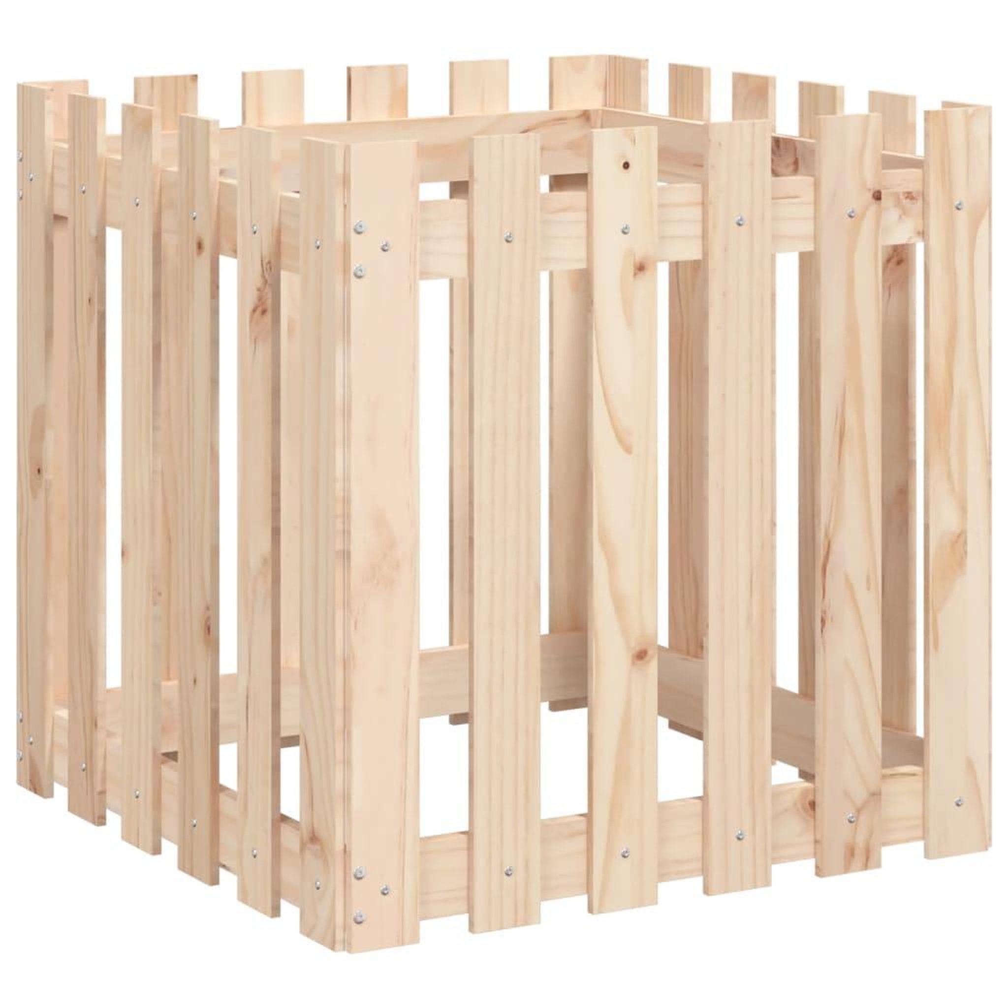 Voir la diapositive 4 : VIDAXL Jardiniere avec design de cloture 60x60x60 cm pin massif