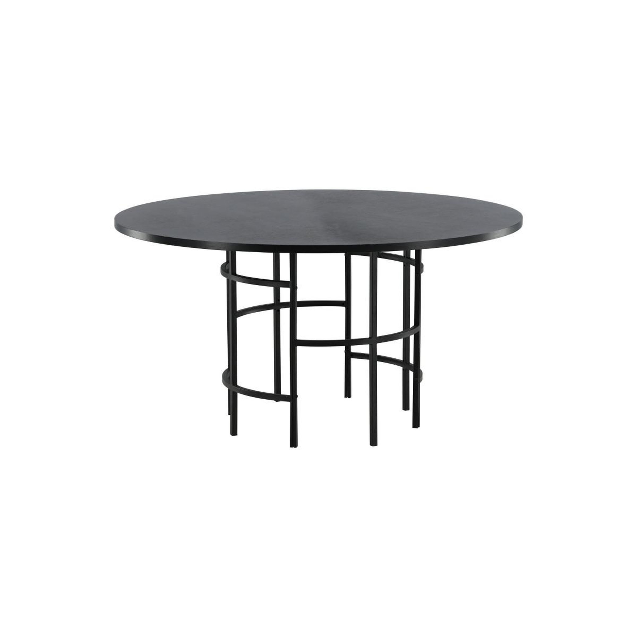 Voir la diapositive 3 : Paris Prix Table à manger ronde  copenhagen  140cm noir