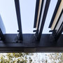 Voir la diapositive 6 : CONCEPT USINE Pergola bioclimatique structure et lames orientables en aluminium noir 4x3m RHODES