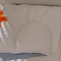 Steff - Oreiller enfant - extra rembourré - 40x60 cm - coton percal - blanc  - OEKO-TEX standard 100 pas cher 