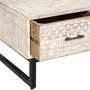 Voir la diapositive 4 : ATMOSPHERA Table basse 2 tiroirs Ajay - Beige et noir