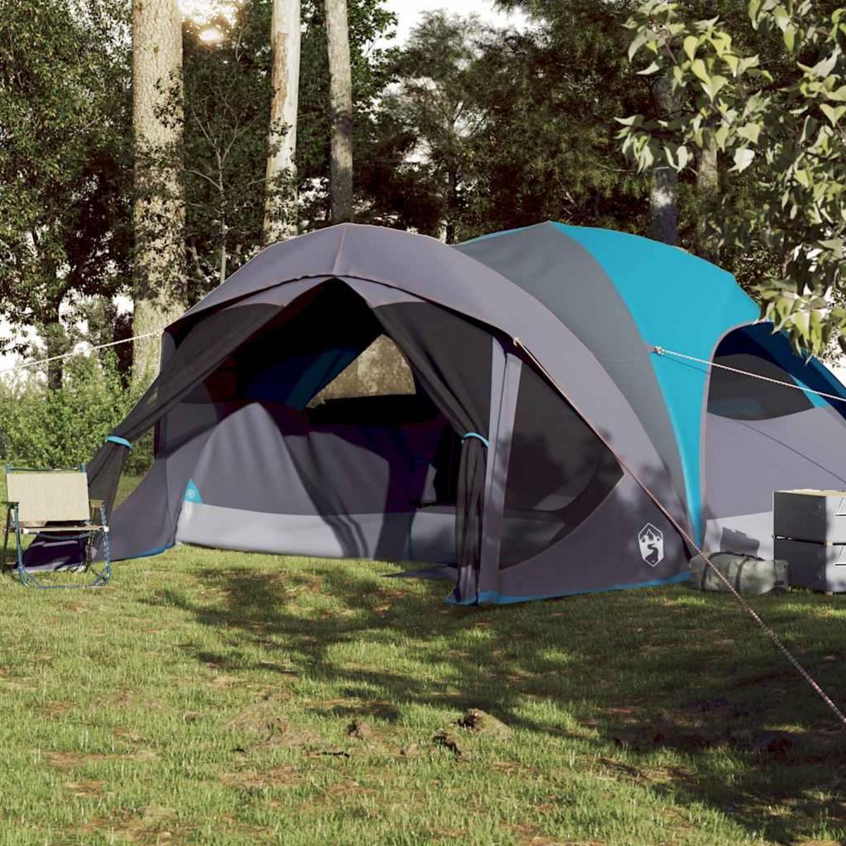 VIDAXL Tente de cabine familiale 6 personnes bleu impermeable