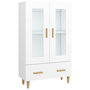 Voir la diapositive 2 : VIDAXL Buffet haut Blanc 70x31x115 cm Bois d'ingenierie