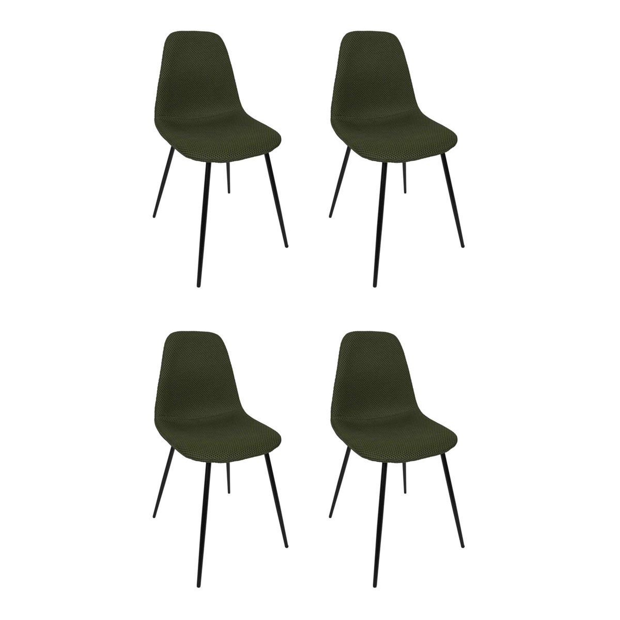 The Home Deco Factory Lot de 4 chaises  atome  86cm kaki