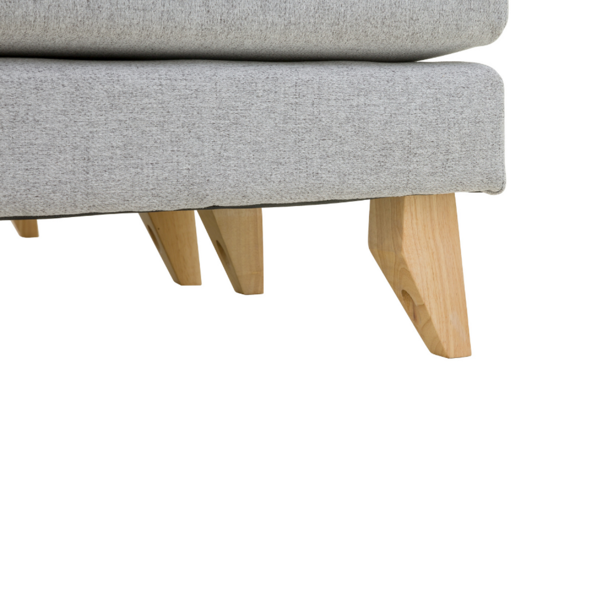 CONCEPT USINE Canapé d'angle réversible 4 places en tissu gris clair NORDEN