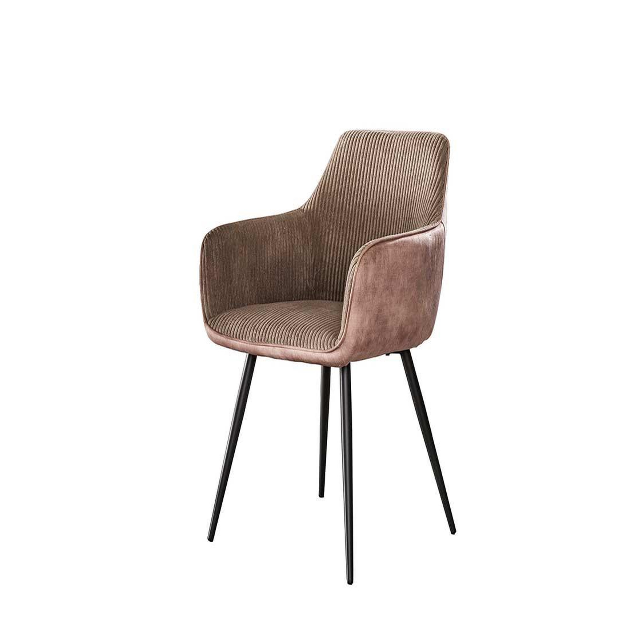 Voir la diapositive 2 : LISA DESIGN Lormi - lot de 2 fauteuils - en velours côtelé et velours - taupe