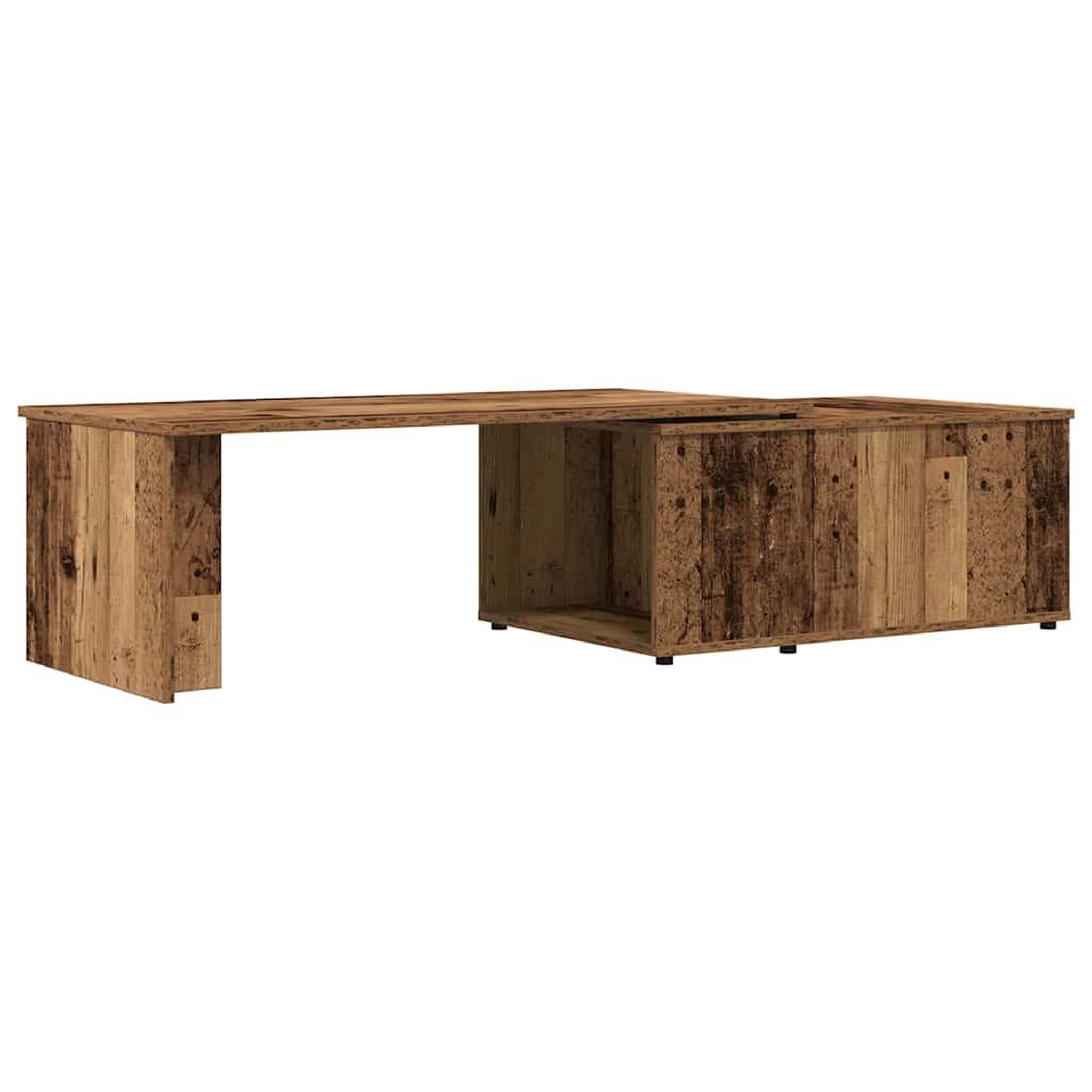 Voir la diapositive 2 : VIDAXL Table basse vieux bois 150x50x35 cm bois d'ingenierie