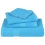 Voir la diapositive 4 : VIDAXL Serviettes de visage 2 pcs turquoise 30x30cm 360g m² 100% coton