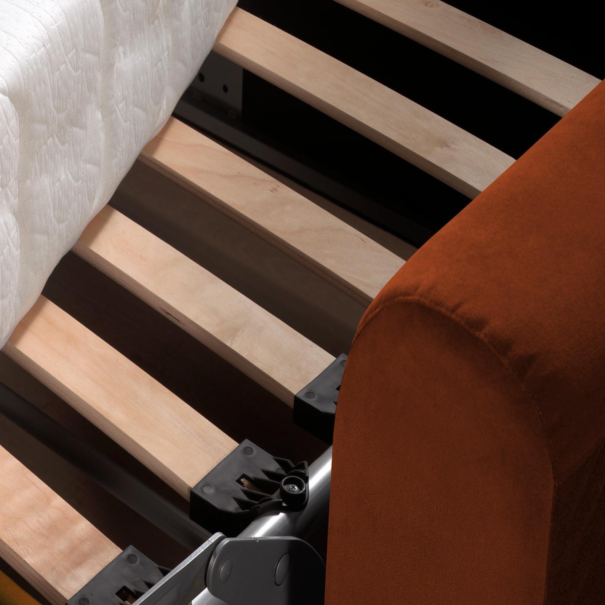 Voir la diapositive 4 : LISA DESIGN Owen - canapé 3 places convertible express couchage quotidien 140 cm matelas 12 cm en velours