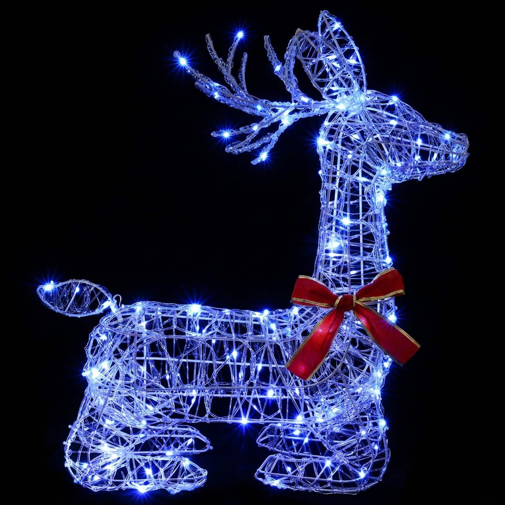 Voir la diapositive 5 : VIDAXL Renne de Noël 3D LOVIISA 140 LED Bleu 55 x 22 x 63 cm