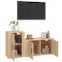 Voir la diapositive 3 : VIDAXL Ensemble de meubles TV 2 pcs chene sonoma bois d'ingenierie