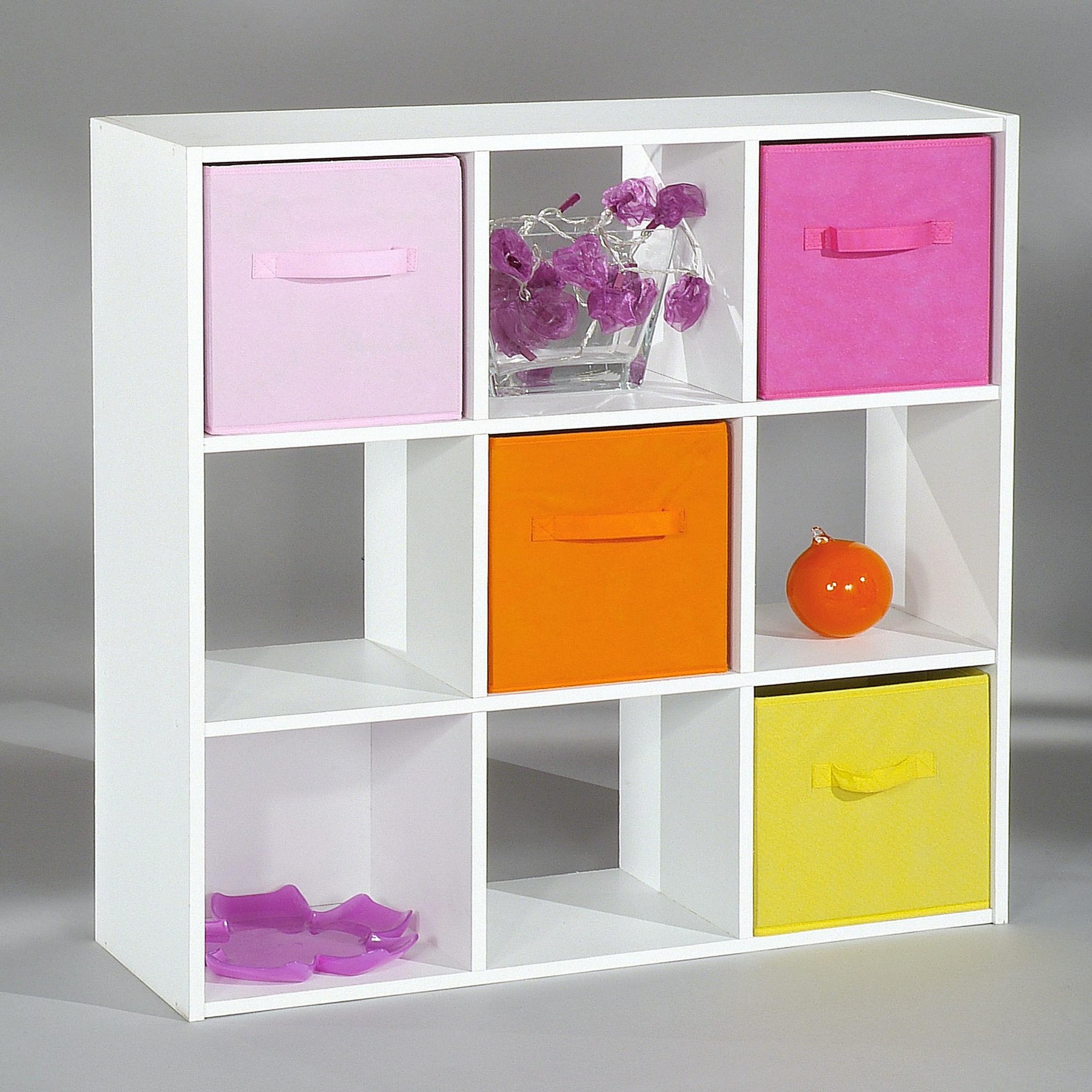 Voir la diapositive 2 : Etagère de rangement KUBIC 9 niches H91cm