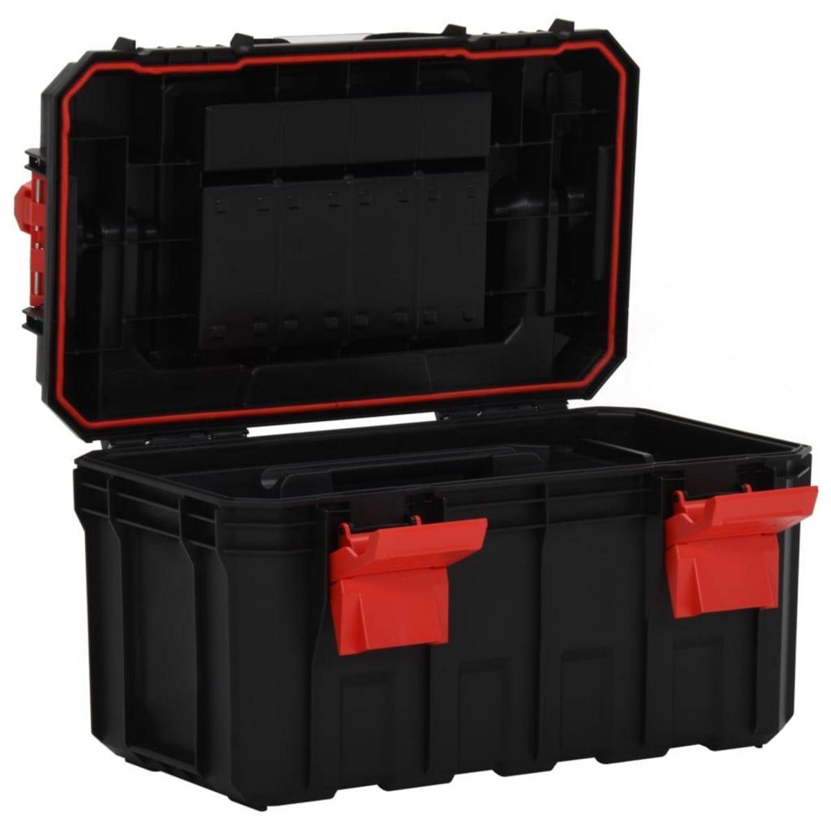 VIDAXL Boîte a outils Noir et rouge 45x28x26,5 cm