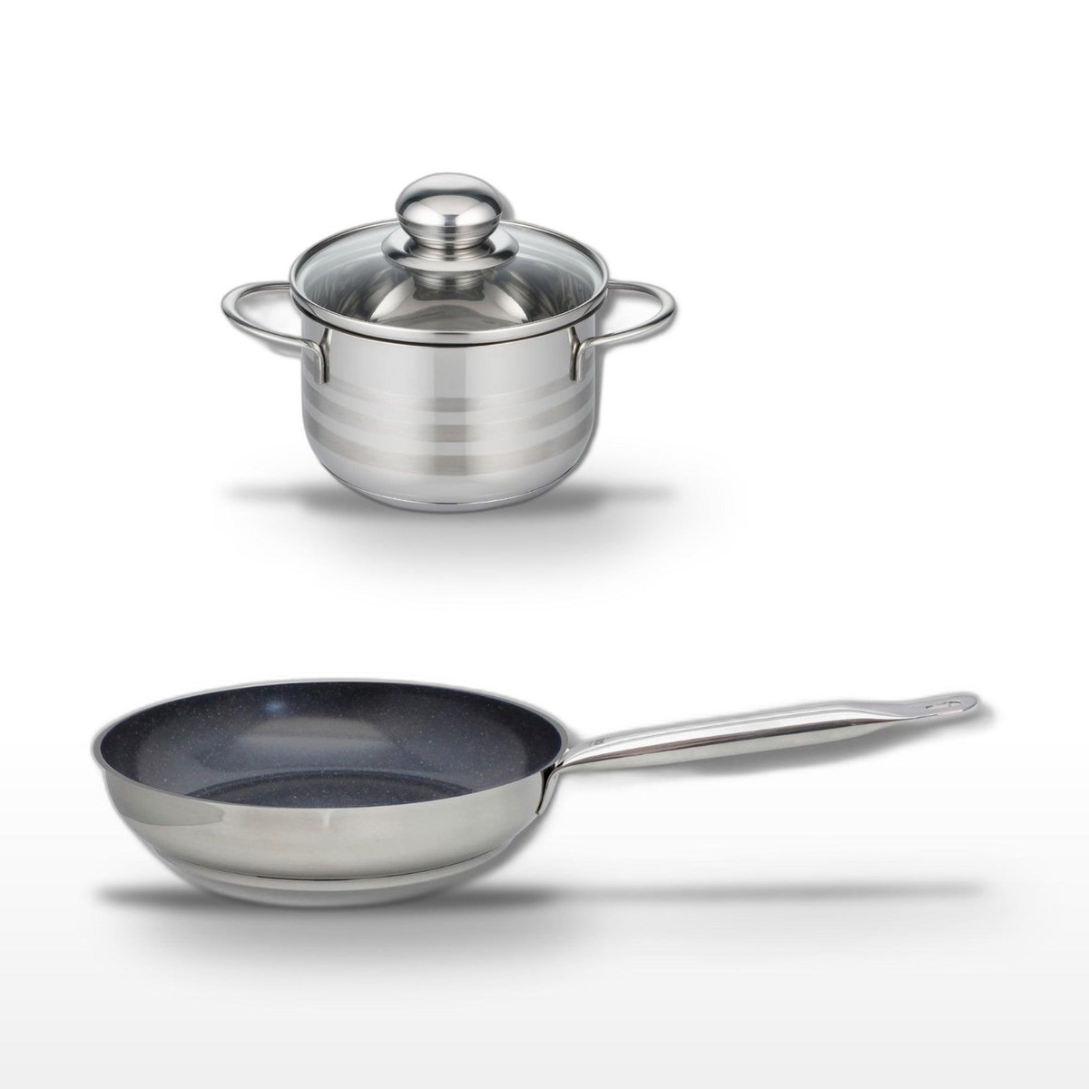 ELO Lot Poêle 24cm et Faitout 12cm Elo Profi Therm Platinum