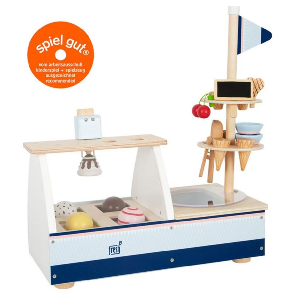 SMALL FOOT Small Foot - Wooden Ice Cream Stand, 21 pcs. 11815