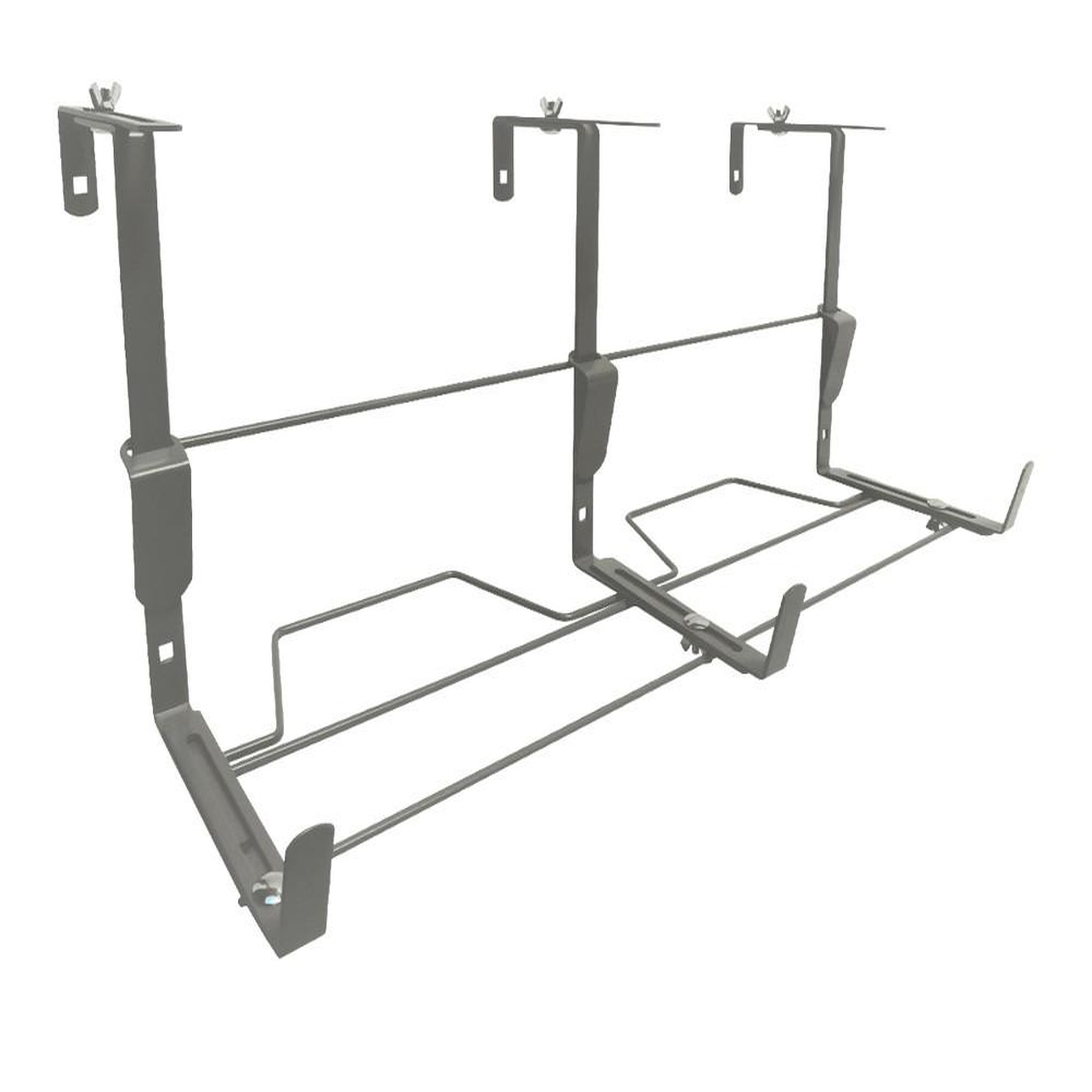 CENTRALE BRICO Support jardinière ergonomique anthracite - 60x16 à 26 cm - acier époxy