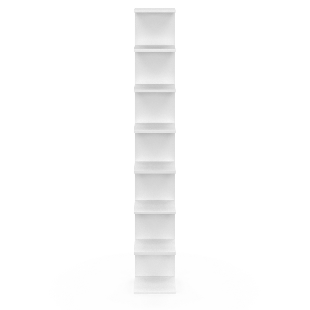 ID MARKET Etagère murale suspendue double position CHIARA 8 étagères blanc 190 cm