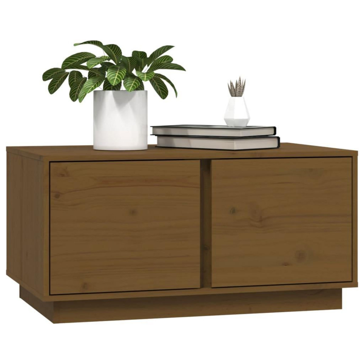 VIDAXL Table basse Marron miel 80x50x40 cm Bois massif de pin