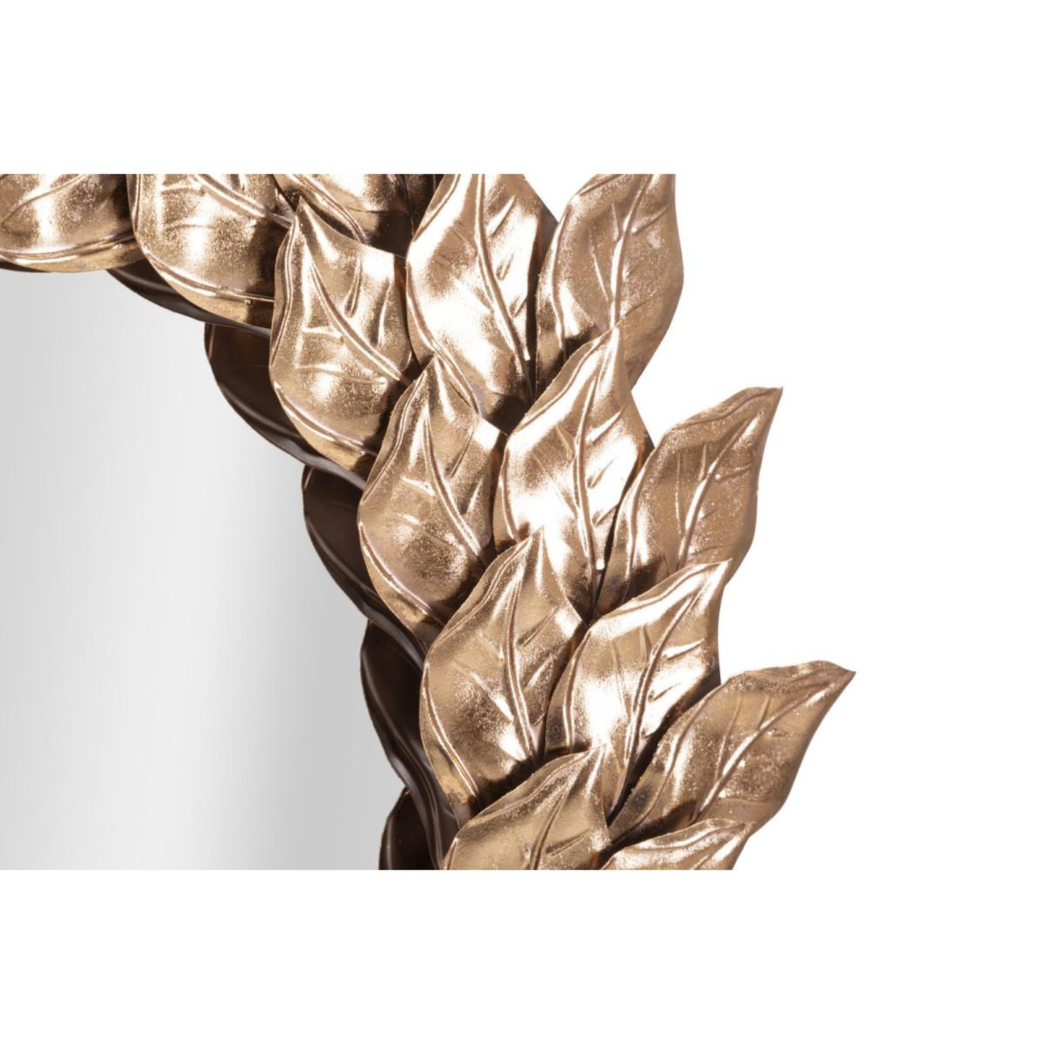 Voir la diapositive 2 : Paris Prix Miroir Mural Design  Corolle  73cm Cuivre