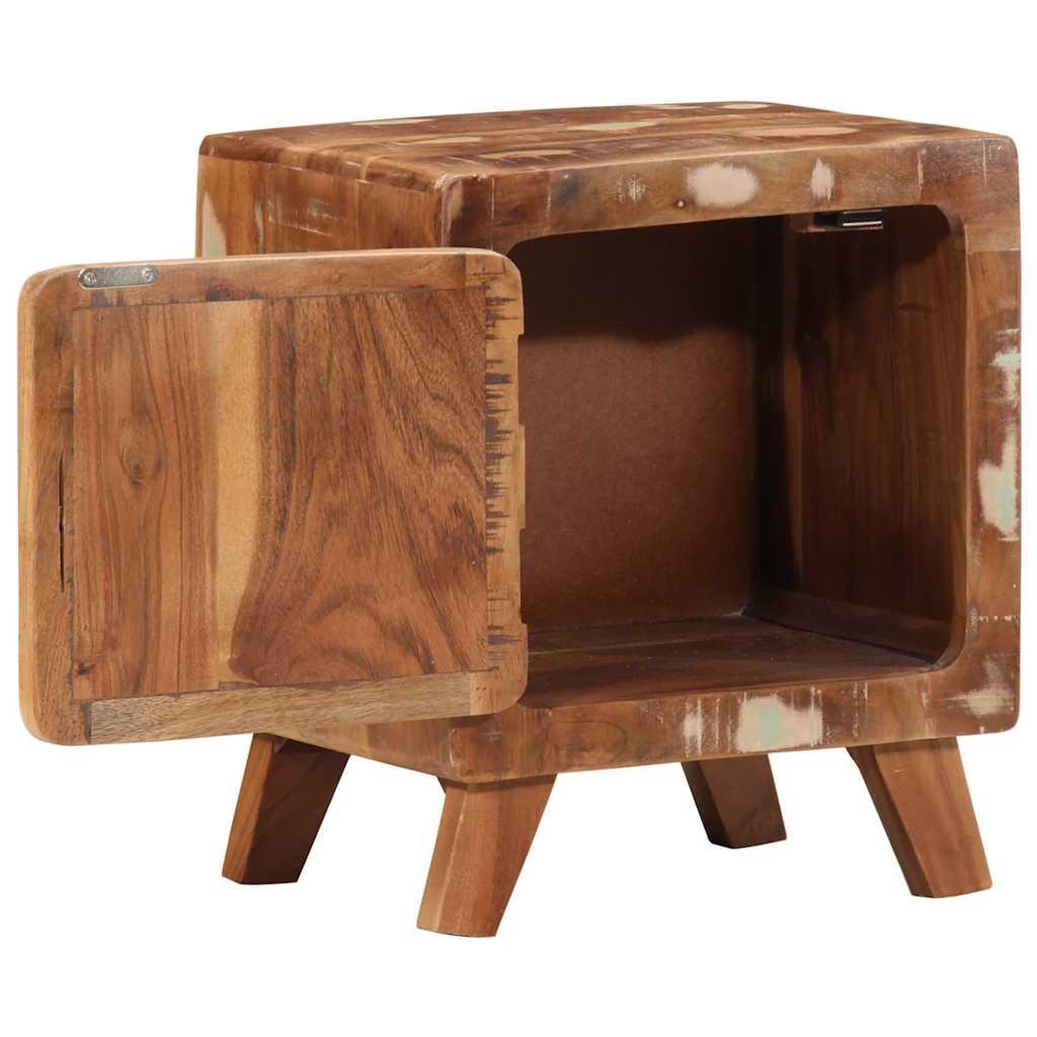 Voir la diapositive 5 : VIDAXL Table de chevet 2 pcs 40x32x46 cm bois massif de recuperation