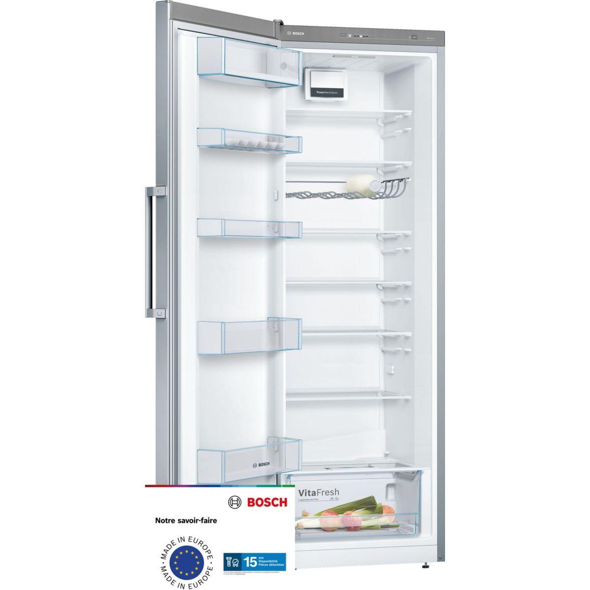Voir la diapositive 2 : BOSCH Réfrigérateur 1 porte KSV33VLEP
