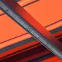 VIDAXL Auvent manuel retractable avec LED 350x250 cm Orange et marron