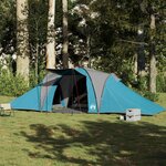 VIDAXL Tente familiale a dome 6 personnes bleu impermeable