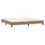 Voir la diapositive 5 : VIDAXL Sommier a lattes de lit et matelas et LED Taupe 200x200cm Tissu