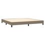 Voir la diapositive 5 : VIDAXL Sommier a lattes de lit et matelas et LED Taupe 200x200cm Tissu