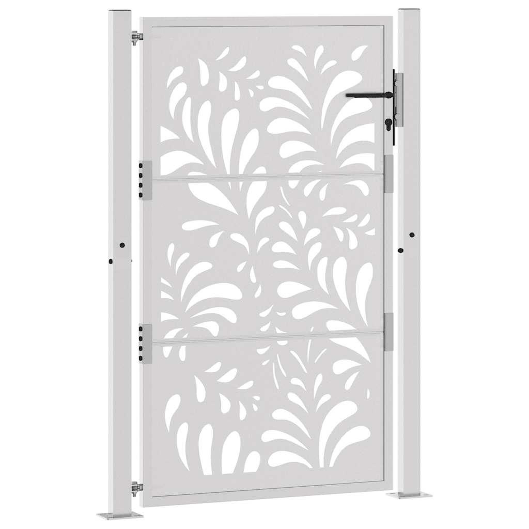 Voir la diapositive 3 : VIDAXL Porte de jardin acier resistant aux intemperies design vagues