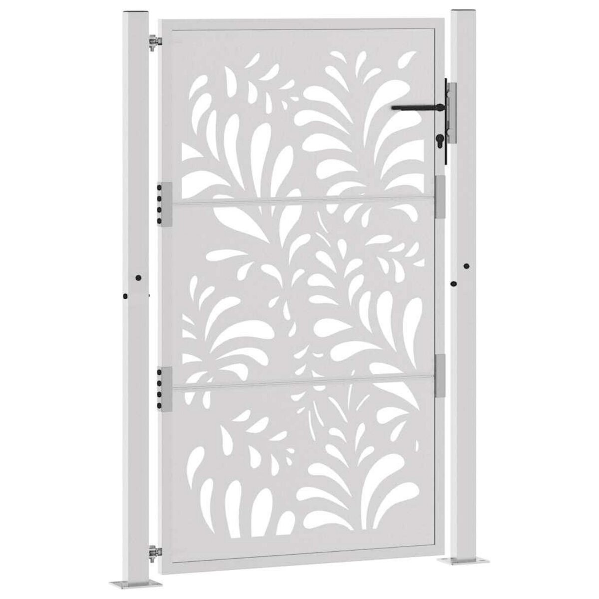 VIDAXL Porte de jardin acier resistant aux intemperies design vagues