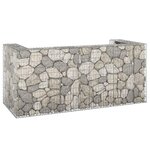 VIDAXL Mur en gabion pour poubelles Acier galvanise 254x100x110 cm