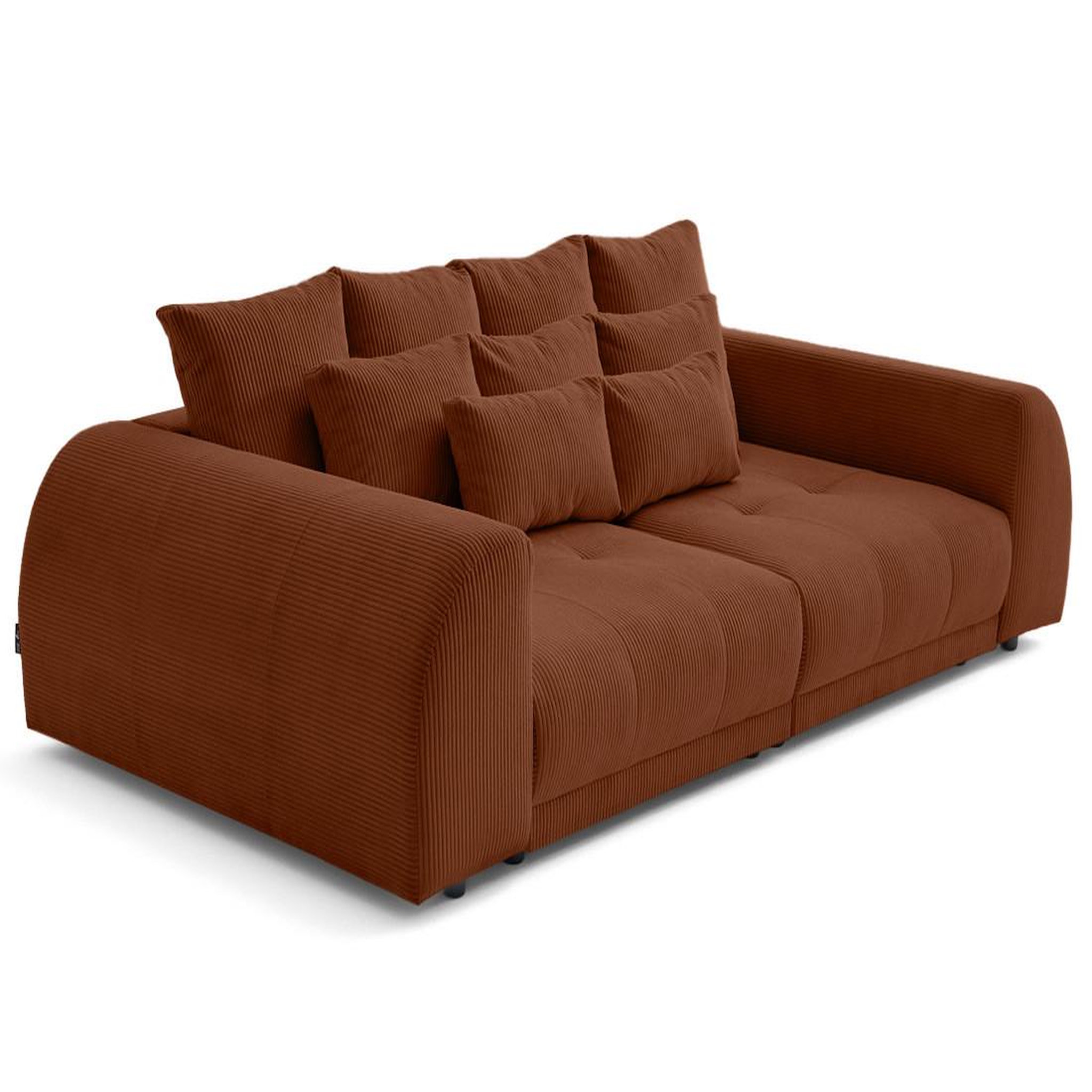 Voir la diapositive 6 : LISA DESIGN Amadora - canapé droit 4 places en velours côtelé